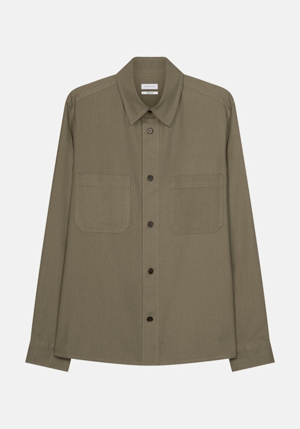 Overshirt in Regular with Kent-Collar in Green |  Seidensticker Onlineshop