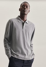 Polo Regular Manche Longue in Gris |  Seidensticker Onlineshop