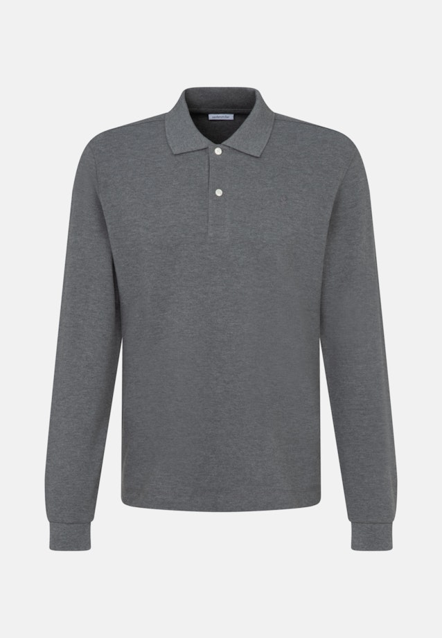 Kragen Polo-Shirt Regular in Grau |  Seidensticker Onlineshop