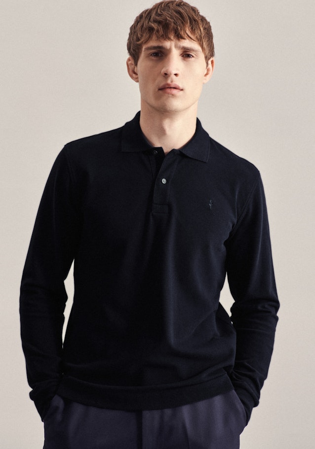 Collar Polo-Shirt in Dark Blue | Seidensticker Onlineshop