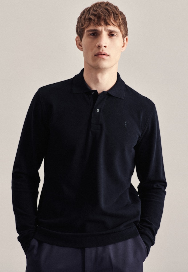 Collar Polo-Shirt in Dark Blue | Seidensticker online shop