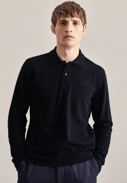 Regular Polo Uni in Dunkelblau |  Seidensticker Onlineshop