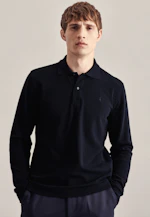 Regular Polo Uni in Bleu Foncé |  Seidensticker Onlineshop