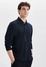 Regular Polo Uni in Bleu Foncé |  Seidensticker Onlineshop