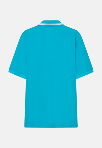 Regular Polo-Shirt Uni in Türkis |  Seidensticker Onlineshop