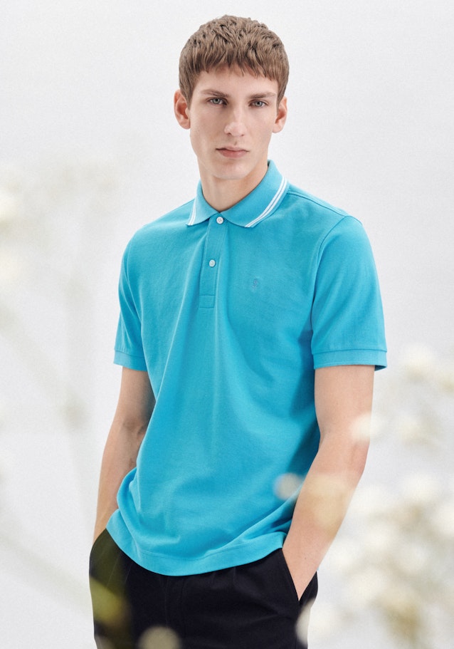 Regular Polo Uni in Turquoise | Seidensticker Onlineshop