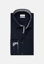 Non-iron Poplin Business Shirt in X-Slim with Kent-Collar in Dark Blue |  Seidensticker Onlineshop