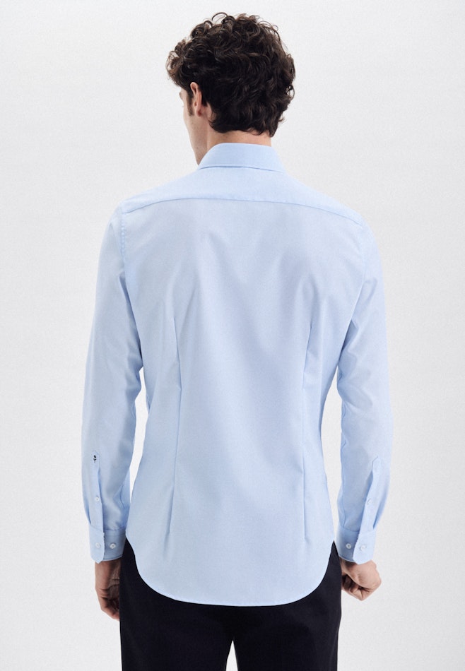 Non-iron Poplin Business Shirt in X-Slim with Kent-Collar in Medium Blue | Seidensticker online shop