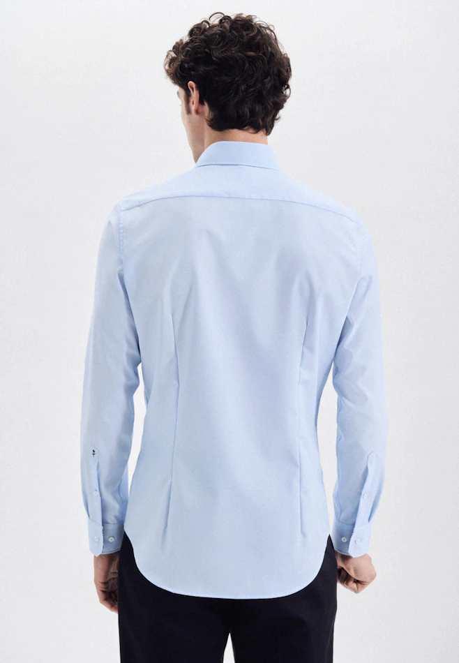 X-Slim Chemise d'affaires Uni dans Bleu Moyen | Boutique en ligne Seidensticker