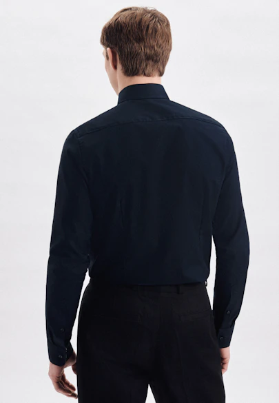 Slim Business Hemd Uni in Dunkelblau | Seidensticker Onlineshop