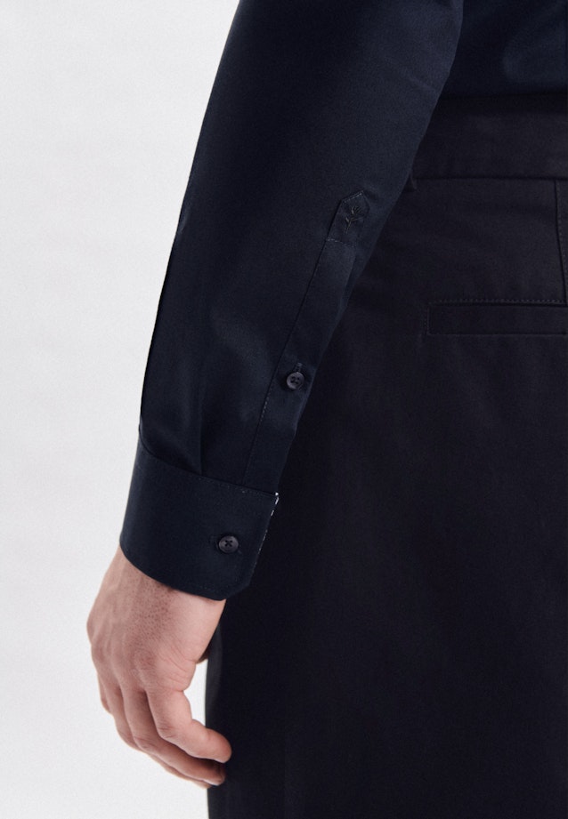 Slim Business Hemd Uni in Dunkelblau |  Seidensticker Onlineshop