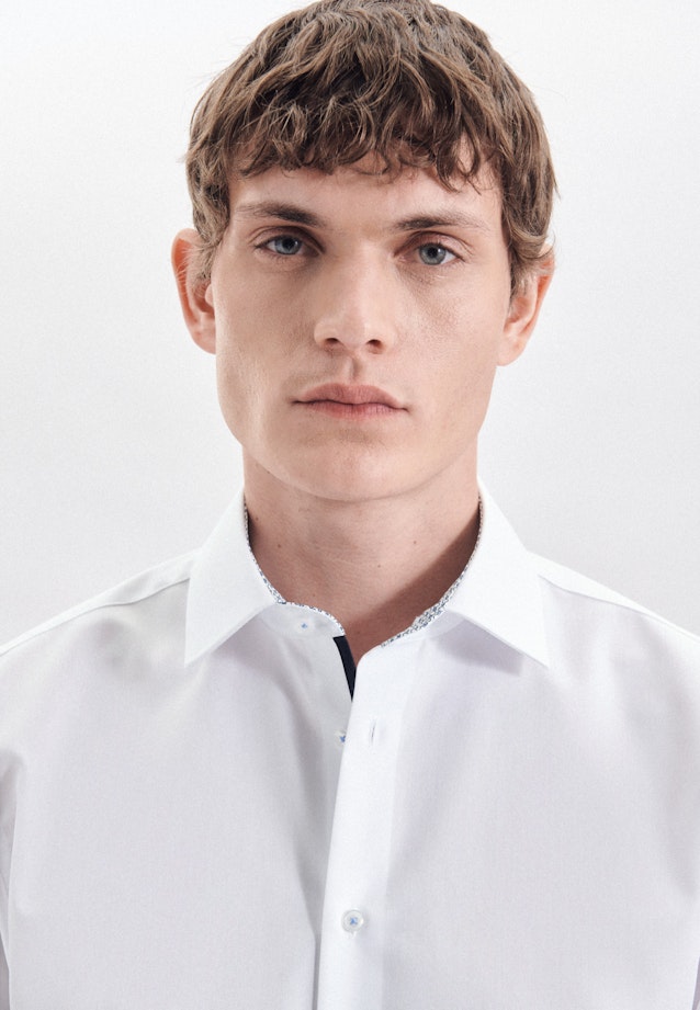 Poplin Business Shirt in Slim with Kent-Collar and extra long sleeve in White | Seidensticker Onlineshop