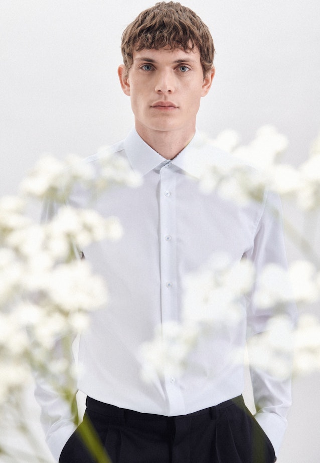 Slim Business Hemd Uni in Weiß |  Seidensticker Onlineshop