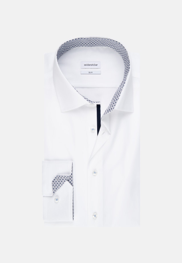 Chemise Business Slim Col Kent manches extra-longues in Blanc |  Seidensticker Onlineshop