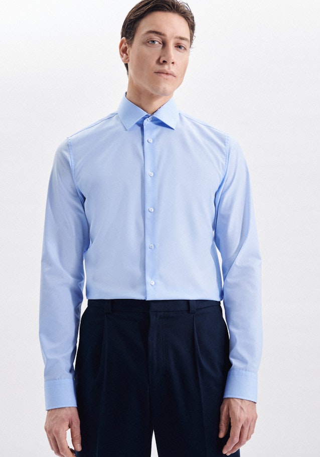 Slim Business Shirt Uni in Medium Blue | Seidensticker Onlineshop