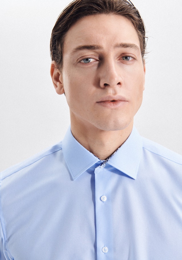Slim Business Shirt Uni in Medium Blue | Seidensticker Onlineshop