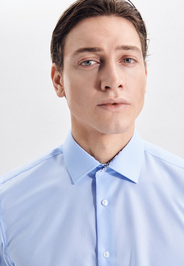 Slim Business Hemd Uni in Mittelblau |  Seidensticker Onlineshop