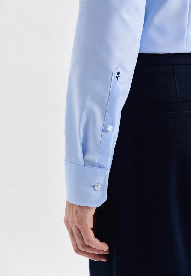Slim Business Hemd Uni in Mittelblau |  Seidensticker Onlineshop