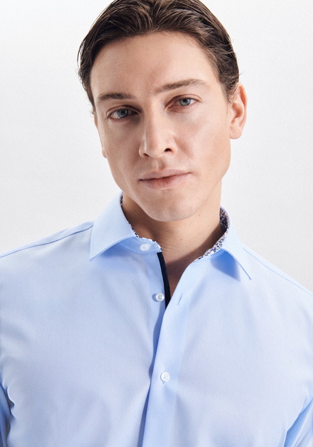 Slim Business Shirt Uni in Medium Blue | Seidensticker Onlineshop