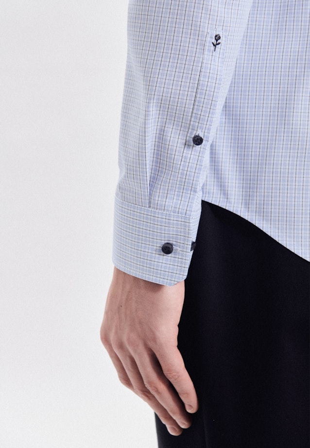 Slim Business Hemd Karo in Hellblau |  Seidensticker Onlineshop