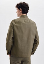 Overshirt in Regular with Lapel Collar in Green |  Seidensticker Onlineshop