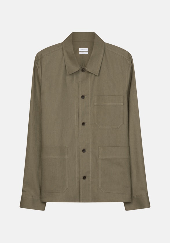 Overhemd in Regular with Revers Collar in Groen |  Seidensticker Onlineshop