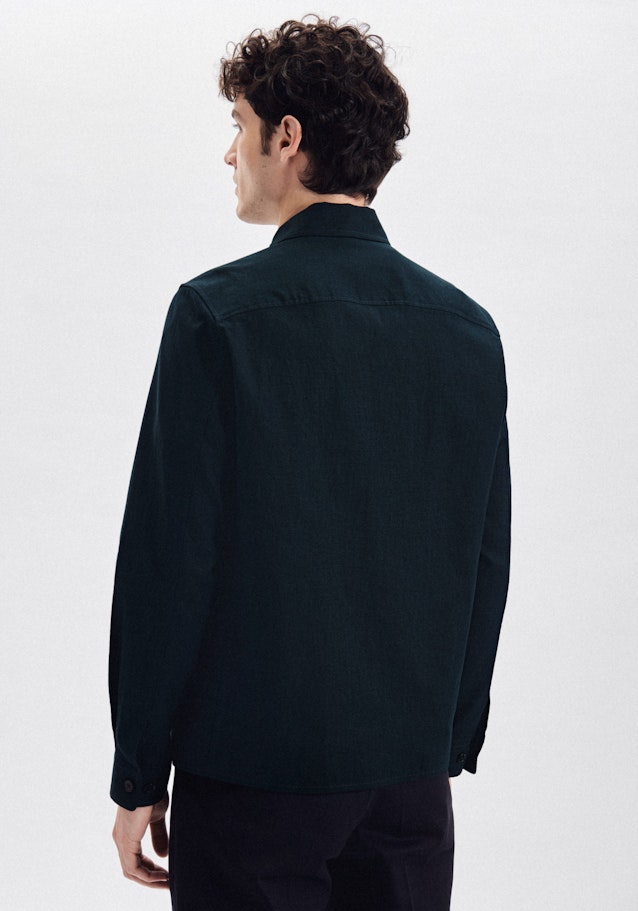 Regular Overshirt Uni in Dunkelblau | Seidensticker Onlineshop