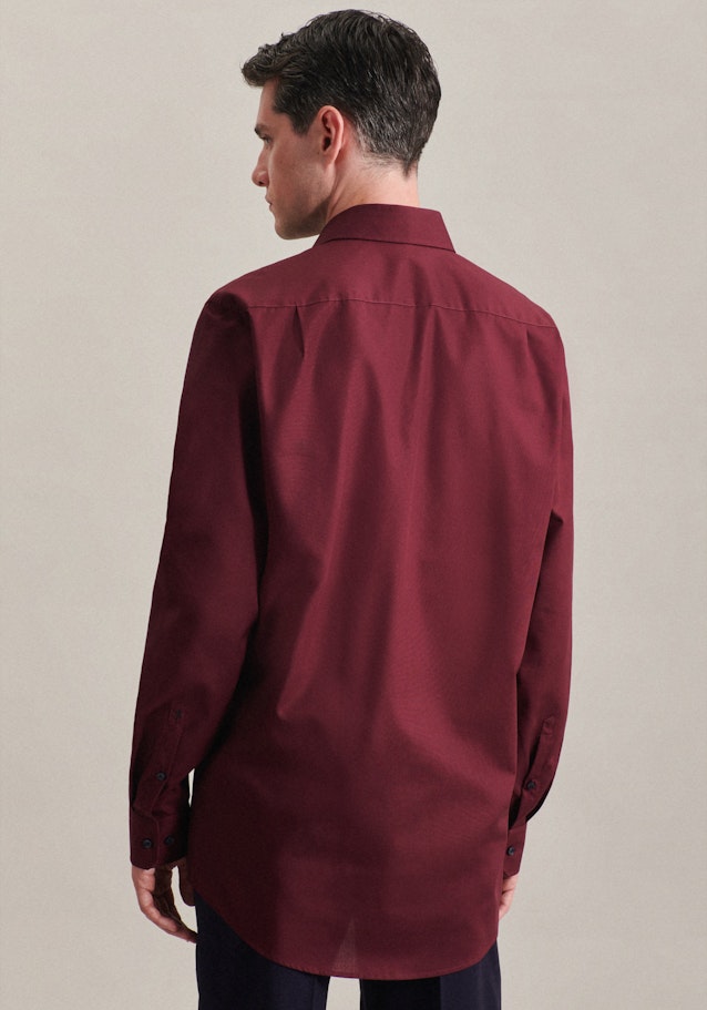 Popeline Business Hemd in Regular mit Kentkragen und extra langem Arm in Rot | Seidensticker Onlineshop