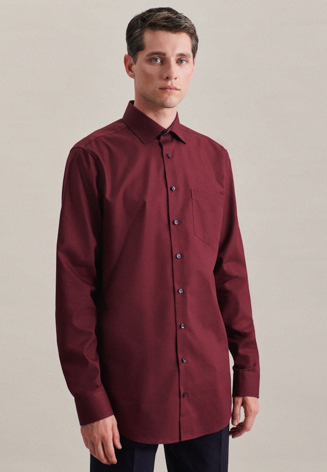 Regular Business shirt Uni in Red |  Seidensticker Onlineshop