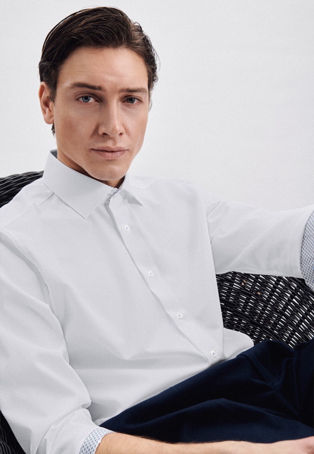 Regular Business shirt Uni in White |  Seidensticker Onlineshop