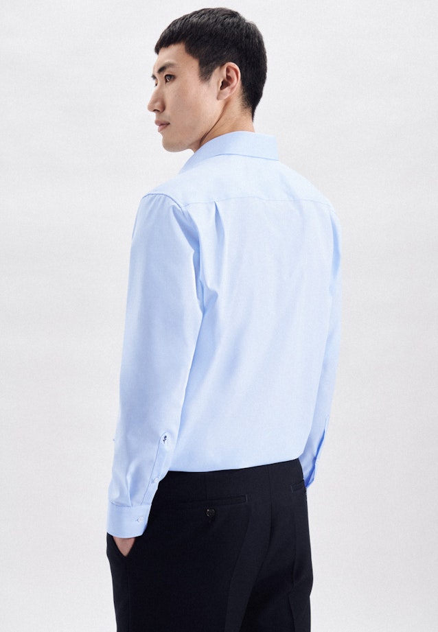 Regular Business Hemd Uni in Mittelblau |  Seidensticker Onlineshop