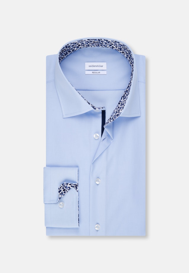 Regular Business Hemd Uni in Mittelblau |  Seidensticker Onlineshop