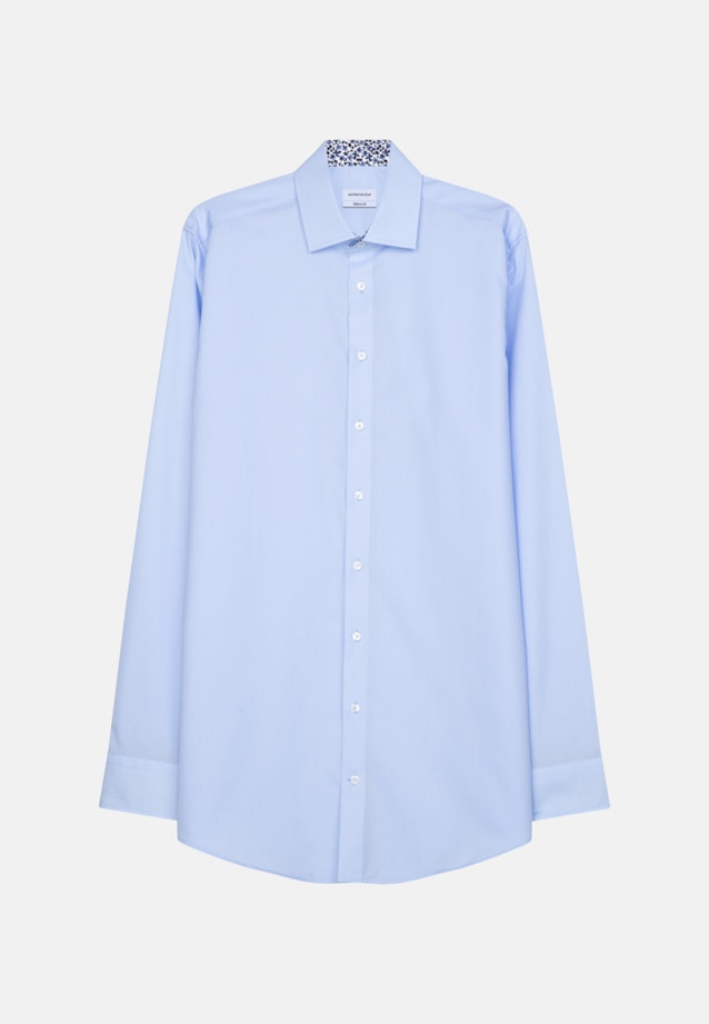 Regular Business Hemd Uni in Mittelblau |  Seidensticker Onlineshop