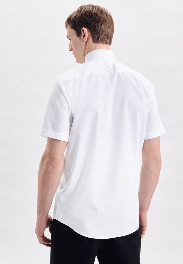 Bügelfreies Popeline Kurzarm Business Hemd in Regular mit Kentkragen in Weiß | Seidensticker Onlineshop