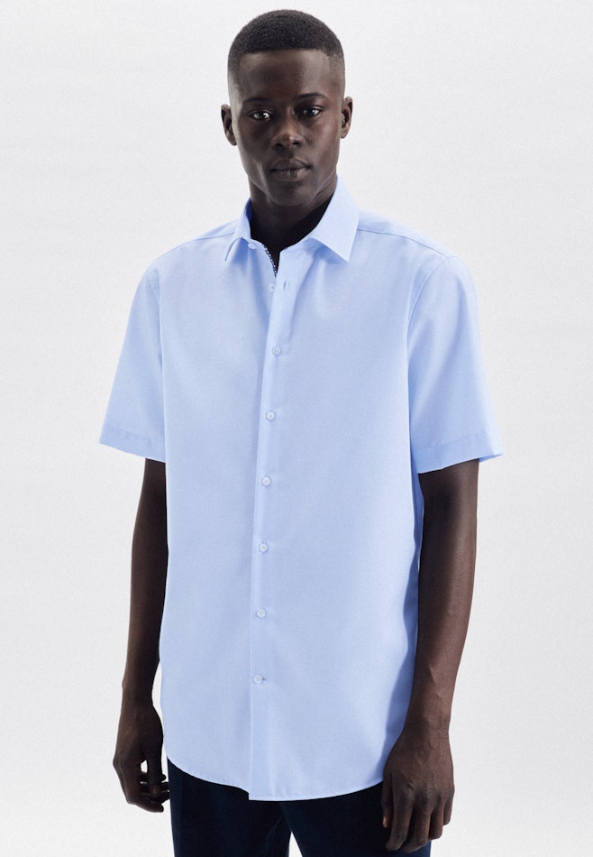 Regular Business Hemd Uni in Mittelblau | Seidensticker Onlineshop