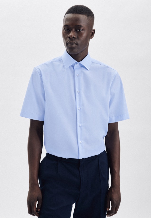 Regular Business Hemd Uni in Mittelblau |  Seidensticker Onlineshop