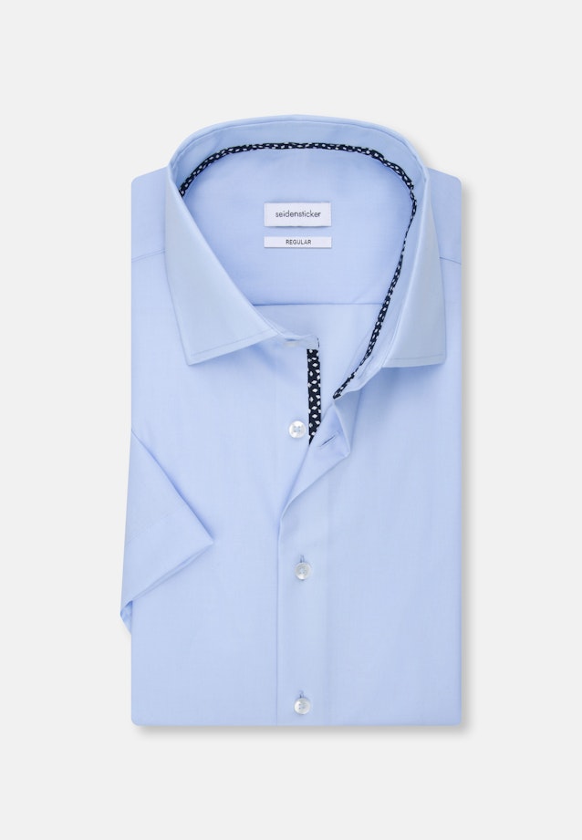 Regular Business Hemd Uni in Mittelblau |  Seidensticker Onlineshop