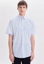 Non-iron Poplin Short sleeve Business Shirt in Regular with Kent-Collar in Light Blue |  Seidensticker Onlineshop