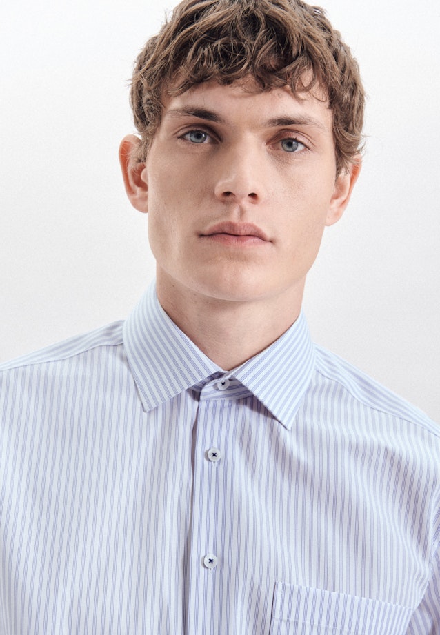 Regular Chemise d'affaires rayures in Bleu Clair |  Seidensticker Onlineshop