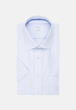 Non-iron Poplin Short sleeve Business Shirt in Regular with Kent-Collar in Light Blue |  Seidensticker Onlineshop