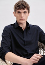 Slim Performancehemd Uni in Dunkelblau |  Seidensticker Onlineshop