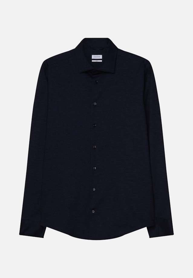 Slim Performancehemd Uni in Dunkelblau |  Seidensticker Onlineshop