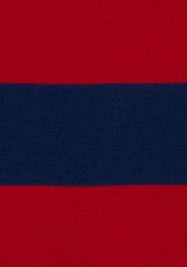 Regular Polo-Shirt Streifen in Rot | Seidensticker Onlineshop