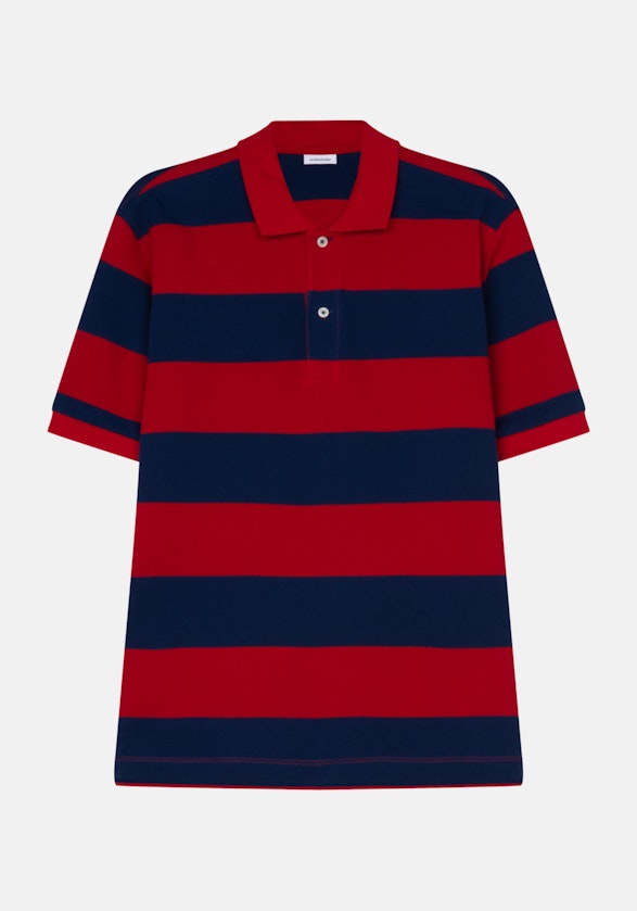 Ronde Hals Polo-Shirt in Rood |  Seidensticker Onlineshop