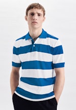 Regular Polo-Shirt Stripes in Turquoise |  Seidensticker Onlineshop
