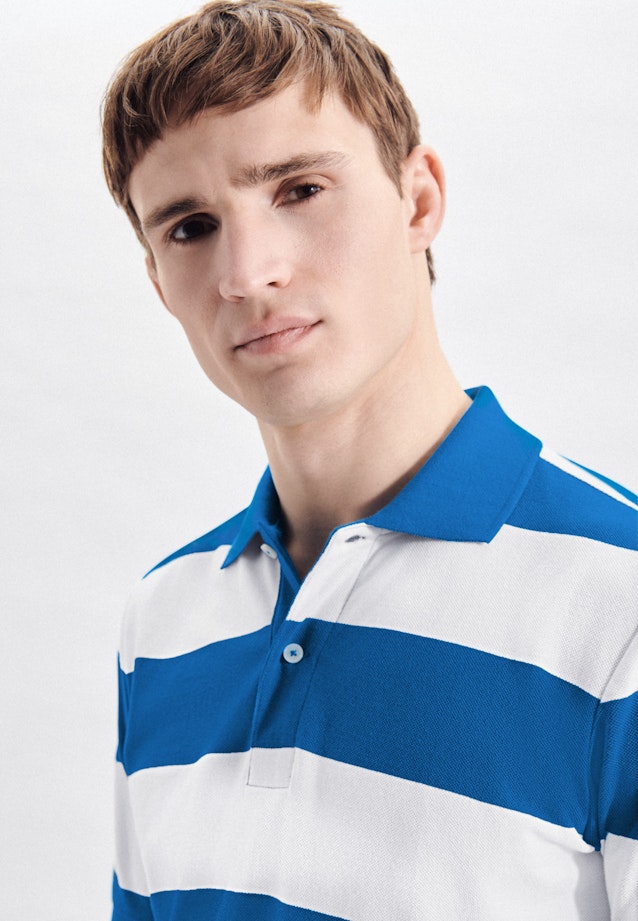 Crew Neck Polo-Shirt in Turquoise |  Seidensticker Onlineshop