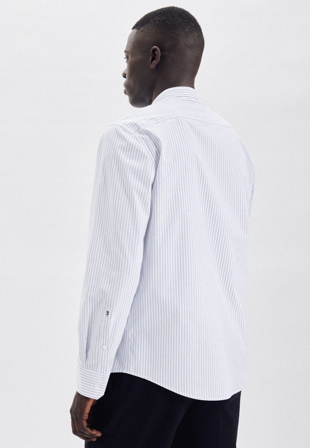 Regular Casual Hemd Streifen in Hellblau |  Seidensticker Onlineshop