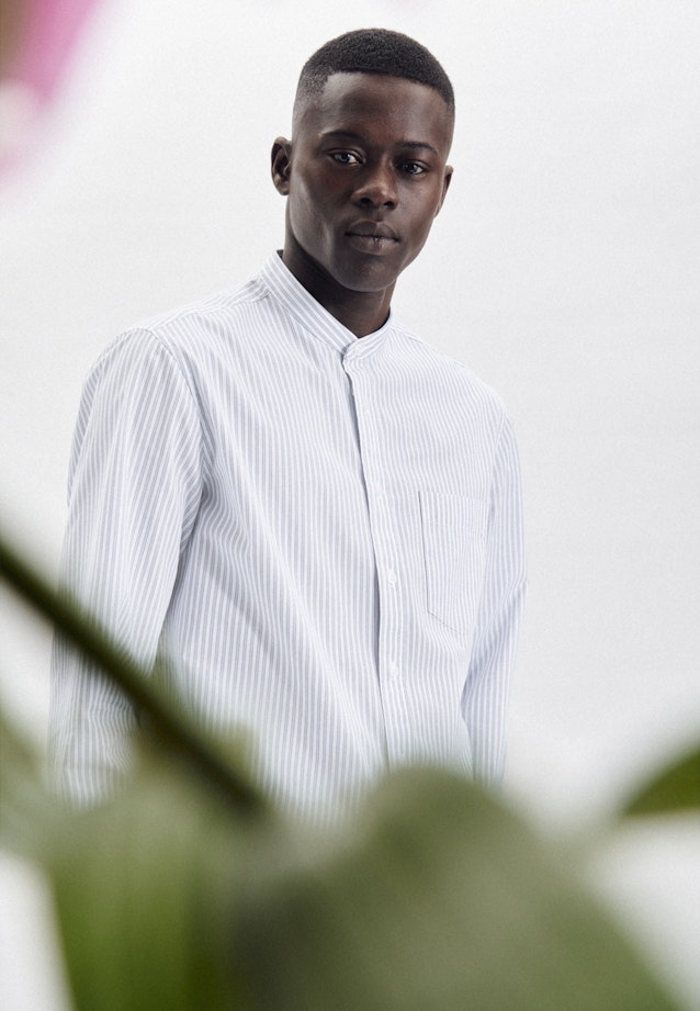 Regular Casual Hemd Streifen in Hellblau |  Seidensticker Onlineshop