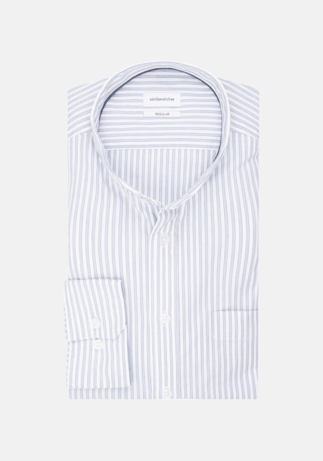 Chemise casual in Regular with Col Montant in Bleu Clair |  Seidensticker Onlineshop