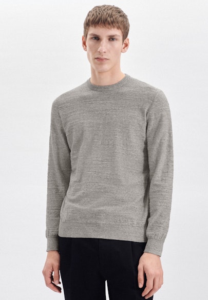 Crew Neck Pullover Uni in Grey |  Seidensticker Onlineshop